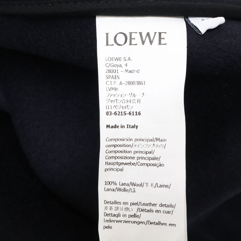 Loewe Zip Up Hooded 48 Hoodie ) Navy