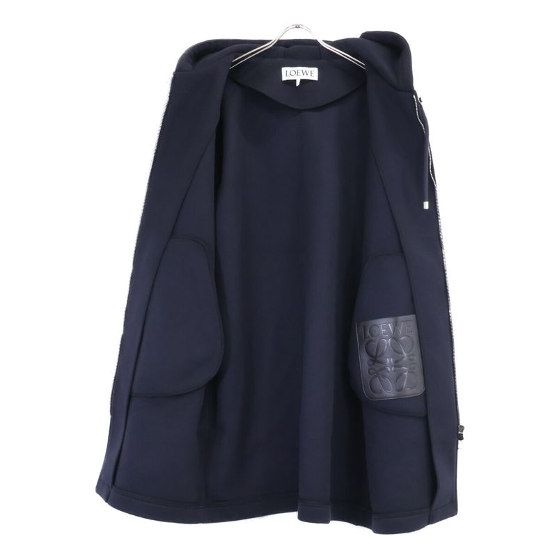 Loewe Zip Up Hooded 48 Hoodie ) Navy