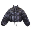 Prada Re-Nylon Cropped 2-Way Down Jacket 36 ) Black