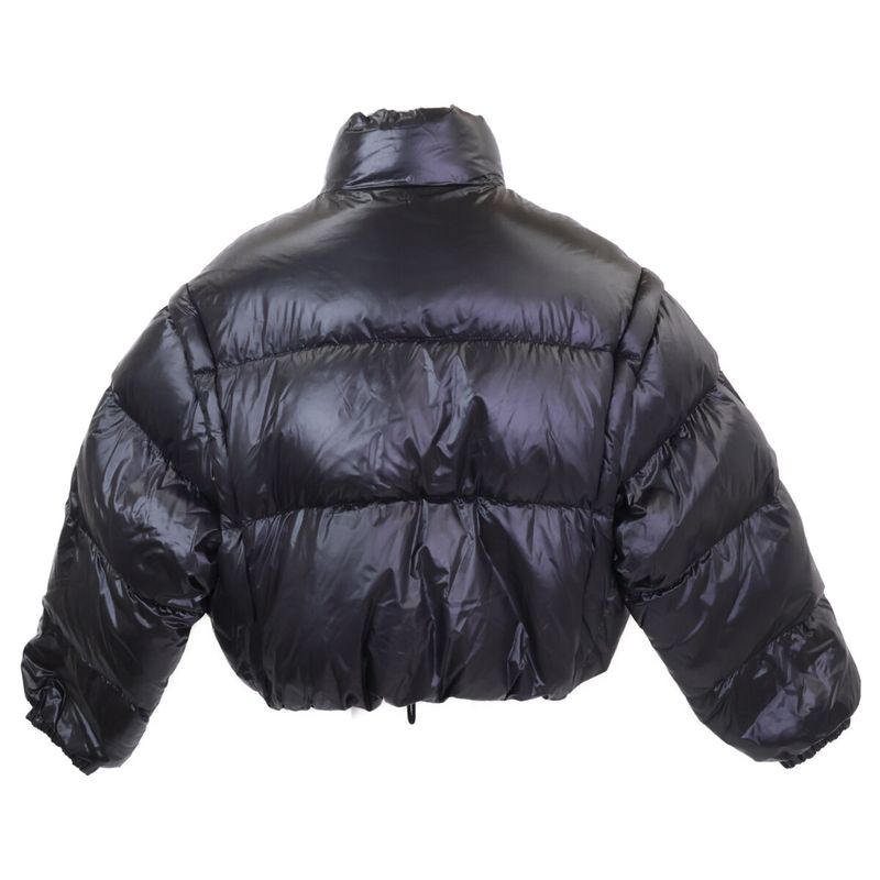 Prada Re-Nylon Cropped 2-Way Down Jacket 36 ) Black