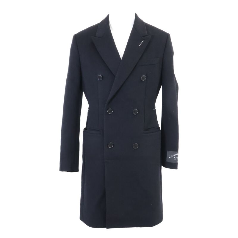 Dior Homme Virgin Wool Cashmere Double Che Star 48 Jacket ) Black