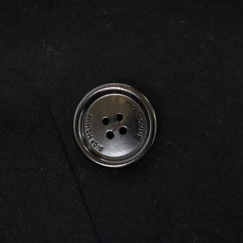 Dior Homme Virgin Wool Cashmere Double Che Star 48 Jacket ) Black