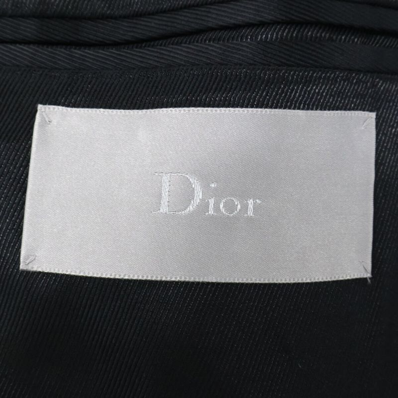 Dior Homme Virgin Wool Cashmere Double Che Star 48 Jacket ) Black