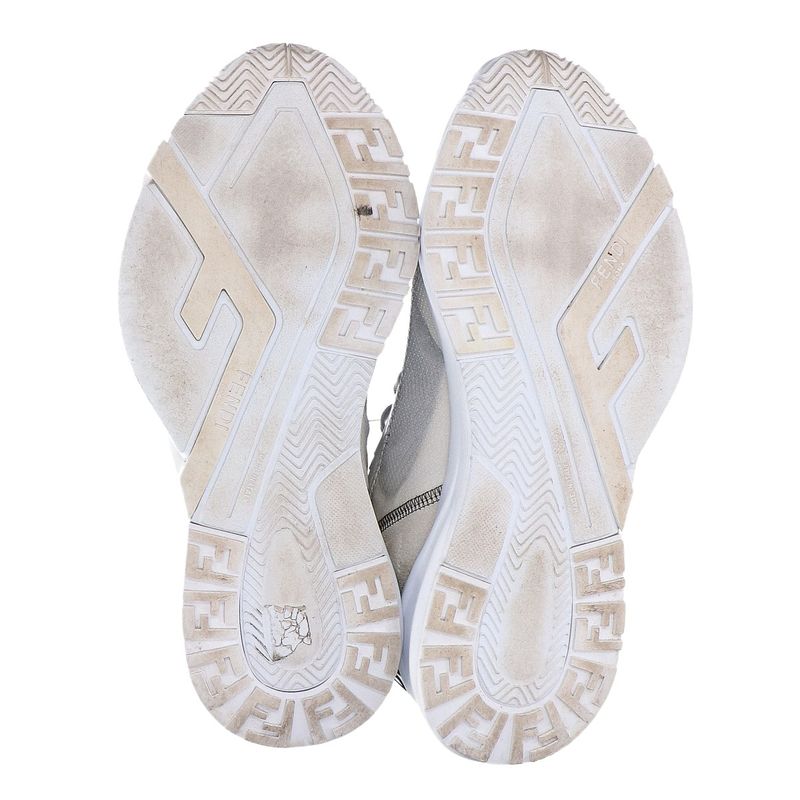 Fendi Flow Shoes Flo Side Zip Sneakers 9 ) White