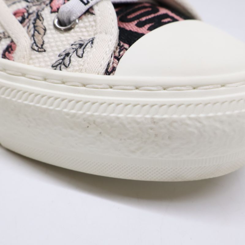 Dior Walk'n' Embroidery Platform Sneakers 37 ) White