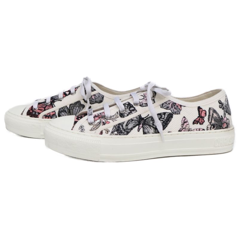 Dior Walk'n' Embroidery Platform Sneakers 37 ) White