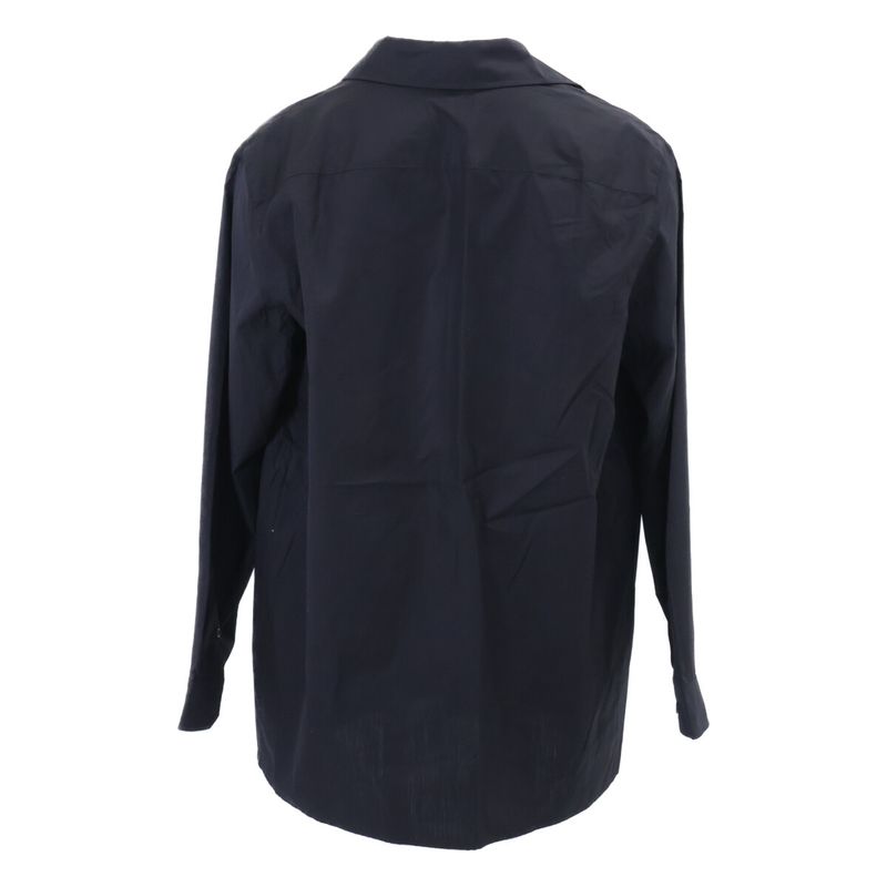 Hermes Cotton Vals Pullover Long Sleeve Shirt 38 Sweater ) Black