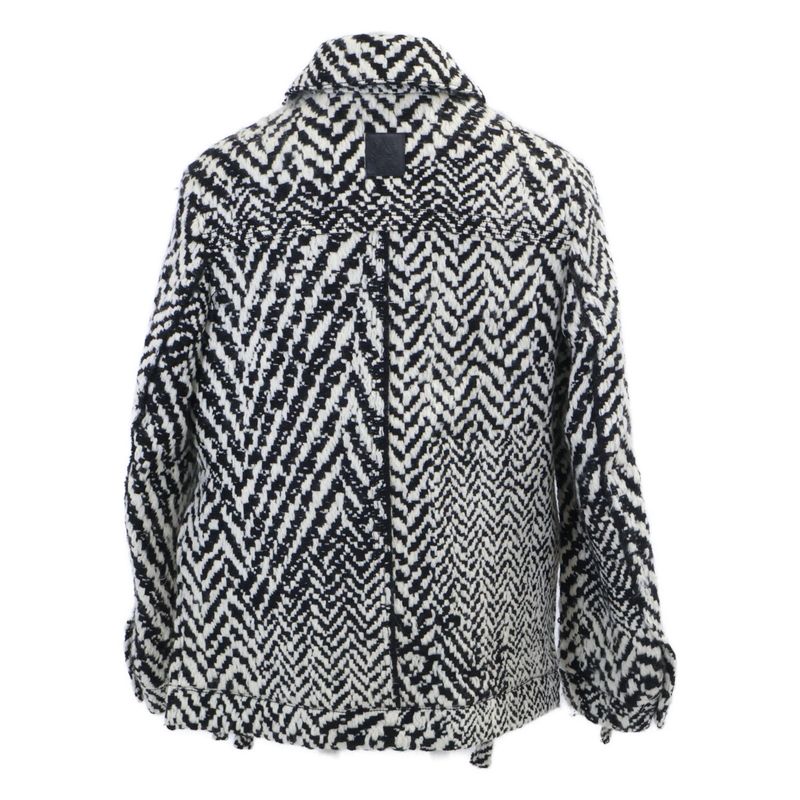 Loewe Tweed Workwear Jacket 34 ) White Black