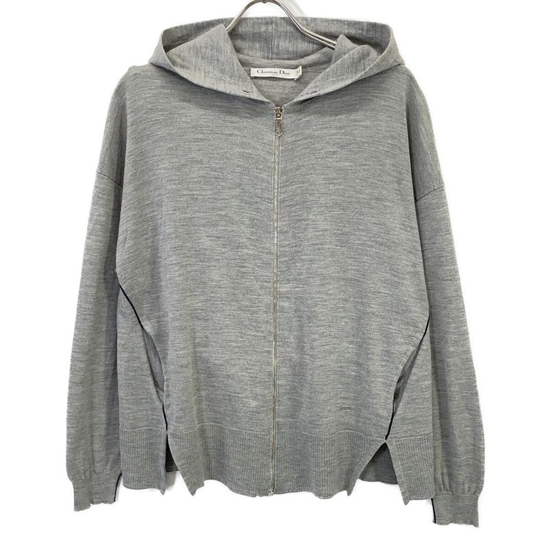 Dior Gray CD Logo Wool Silk Jacket 36 Shoulder Bag )