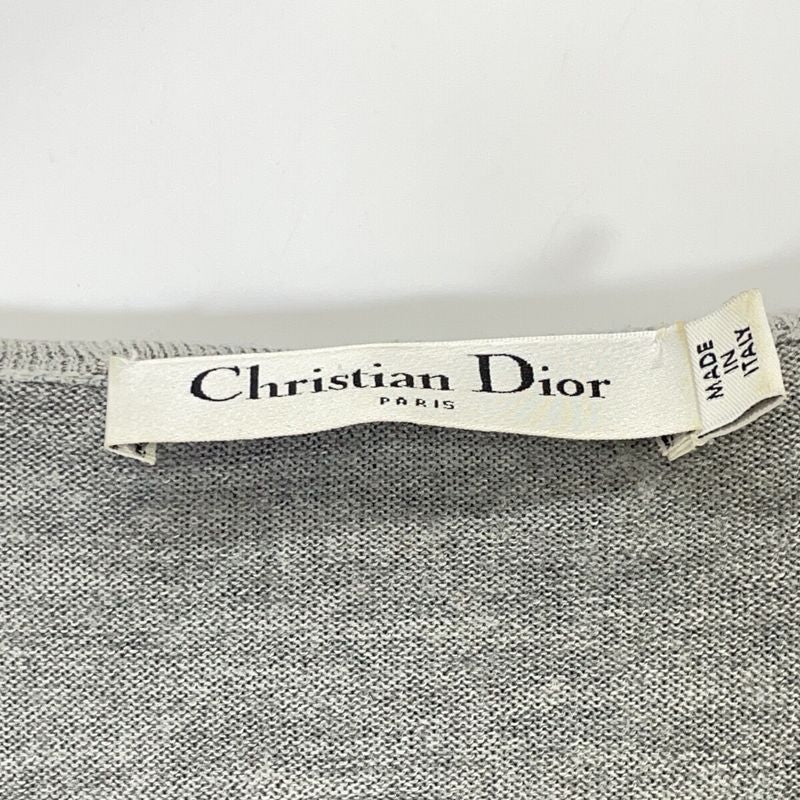 Dior Gray CD Logo Wool Silk Jacket 36 Shoulder Bag )