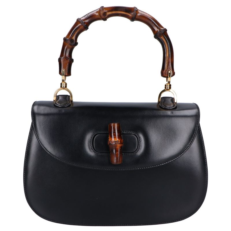 Gucci 000 01 Bamb Top Handle Bag ) Black