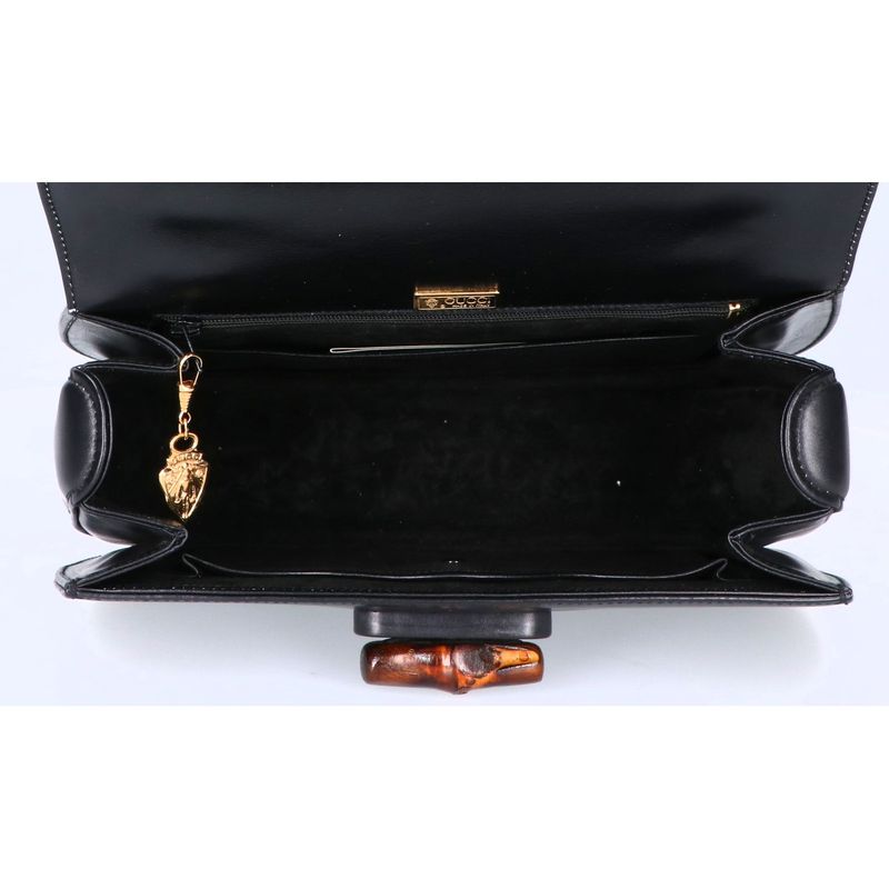 Gucci 000 01 Bamb Top Handle Bag ) Black