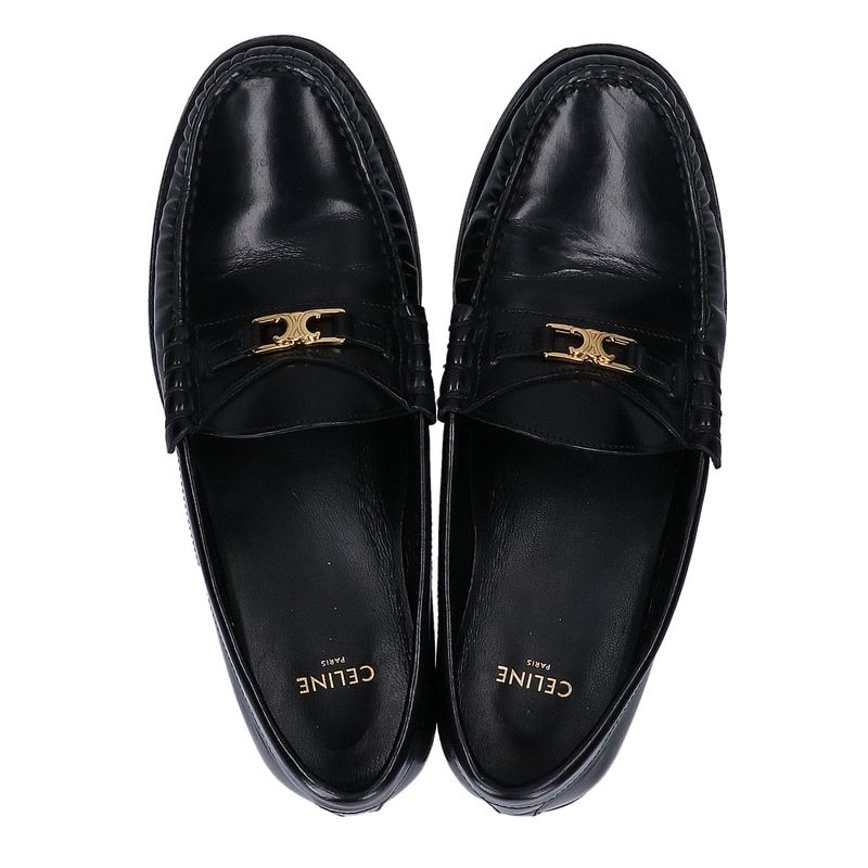 Celine Luco Triomphe Loafer 37 ) Black