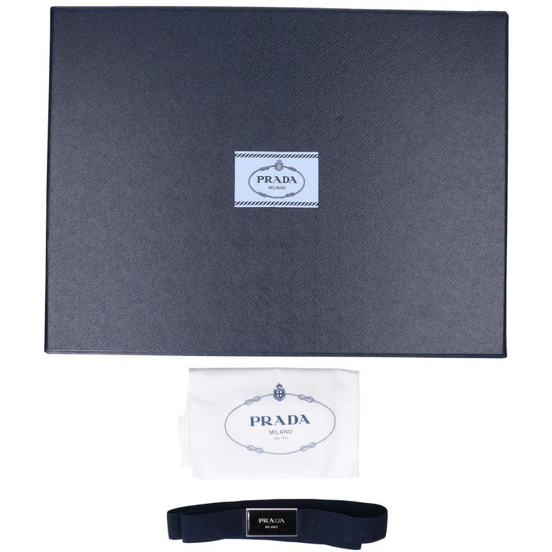 Prada Calf Suede Re-Nylon Lining Marina Small Bucket Bag ) Astral Blue