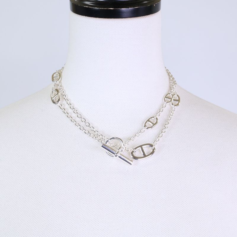 Hermes 925 Chaine D'ancre Farandole 80 Necklace