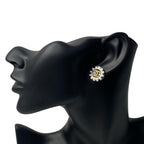 Chanel Earrings CC Logo Circle C Stone