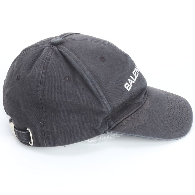 Balenciaga Embroidery Logo Baseball Cap Hat Black