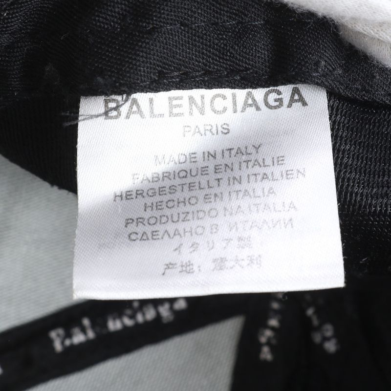 Balenciaga Embroidery Logo Baseball Cap Hat Black