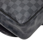Louis Vuitton Damier Graphite Daniel MM Black Leather Shoulder Bag
