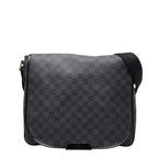 Louis Vuitton Damier Graphite Daniel MM Black Leather Shoulder Bag