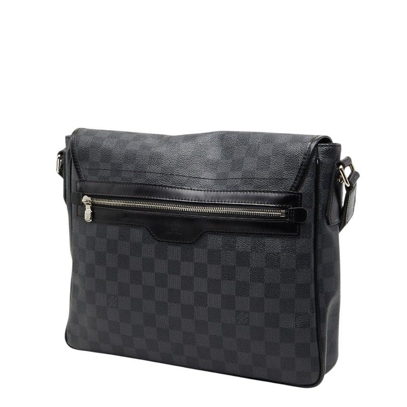 Louis Vuitton Damier Graphite Daniel MM Black Leather Shoulder Bag
