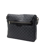 Louis Vuitton Damier Graphite Daniel MM Black Leather Shoulder Bag
