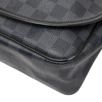 Louis Vuitton Damier Graphite Daniel MM Black Leather Shoulder Bag