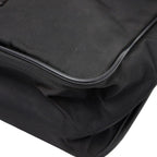 Prada Crossbody Shoulder Bag Black Nylon Saffiano Leather
