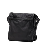 Prada Crossbody Shoulder Bag Black Nylon Saffiano Leather