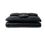 Chanel CC Logo Caviar Leather Trifold Wallet