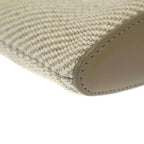 Loewe Oblong Pouch Logo Jacquard Beige
