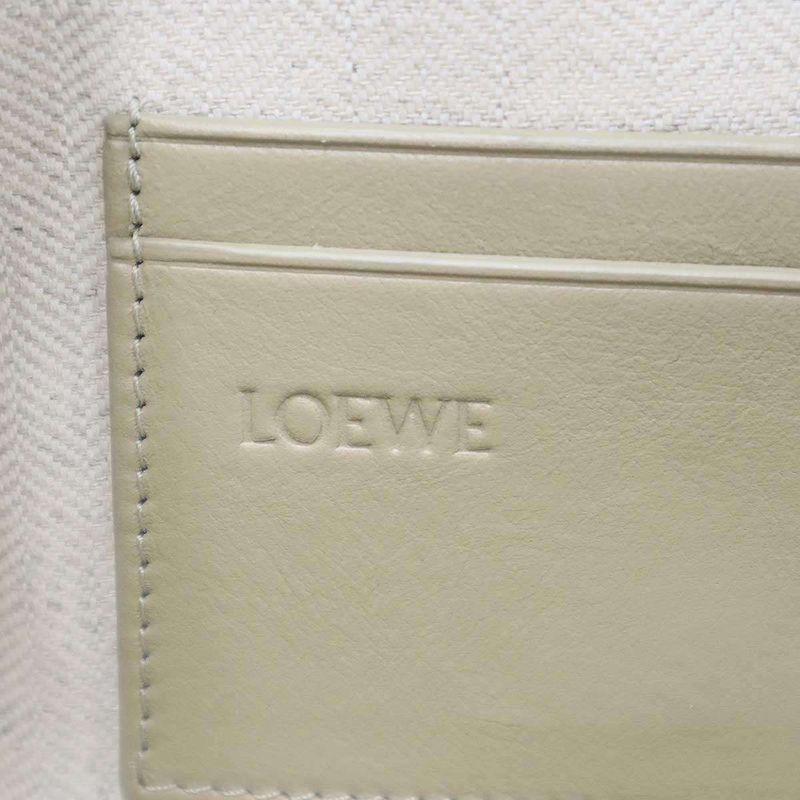Loewe Oblong Pouch Logo Jacquard Beige