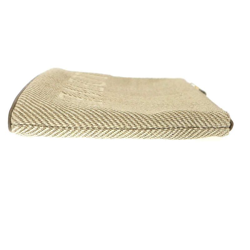 Loewe Oblong Pouch Logo Jacquard Beige