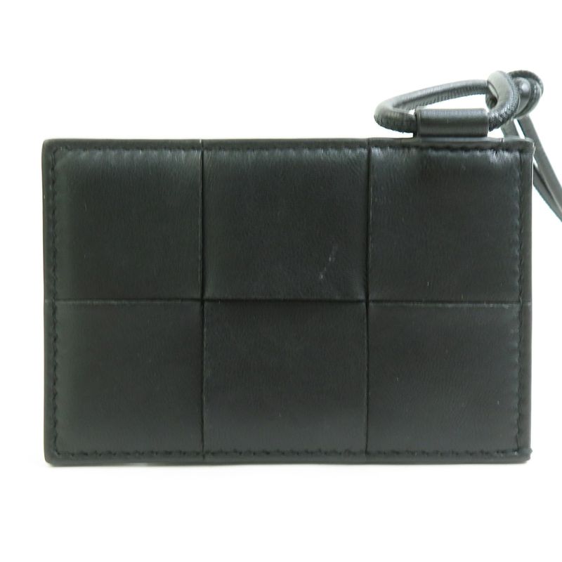 Bottega Veneta Card Case Leather Black