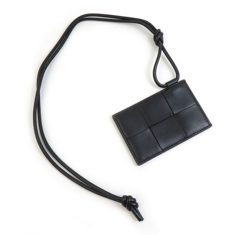 Bottega Veneta Card Case Leather Black