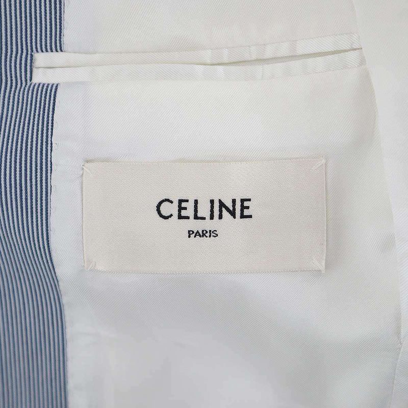 Celine Jude Striped Tailored Jacket Blue 34