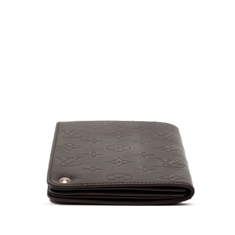 Louis Vuitton Monogram Glace Hoist Brown Leather Coin Purse