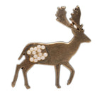 Chanel CC Logo Reindeer Gold Plated Faux Pearl Shoulder Bag
