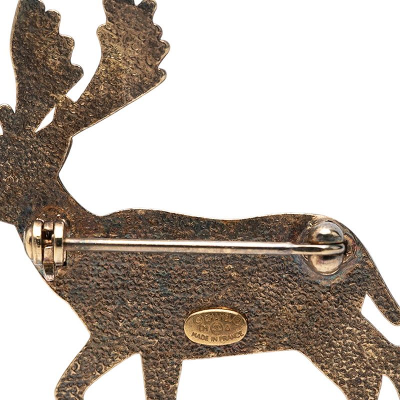 Chanel CC Logo Reindeer Gold Plated Faux Pearl Shoulder Bag