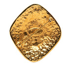 Chanel Vintage Diamond Arabesque Gold Plated Brooch