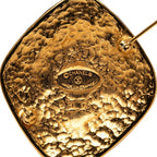 Chanel Vintage Diamond Arabesque Gold Plated Brooch