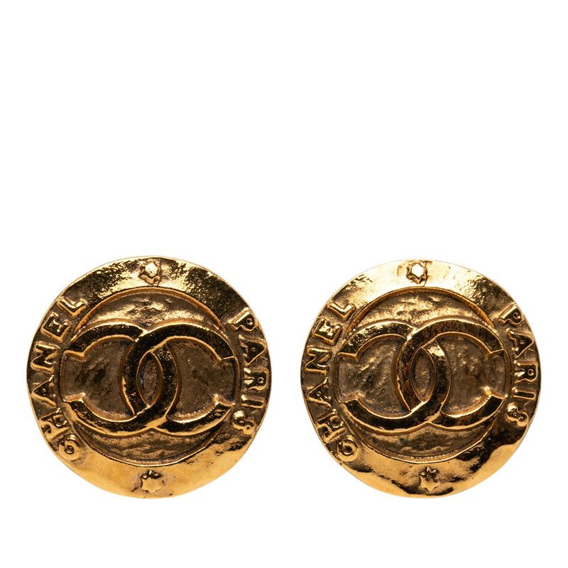 Chanel Vintage CC Logo Gold Plated Ring
