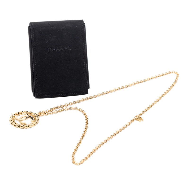 Chanel CC Logo Heart Motif Gold Plated