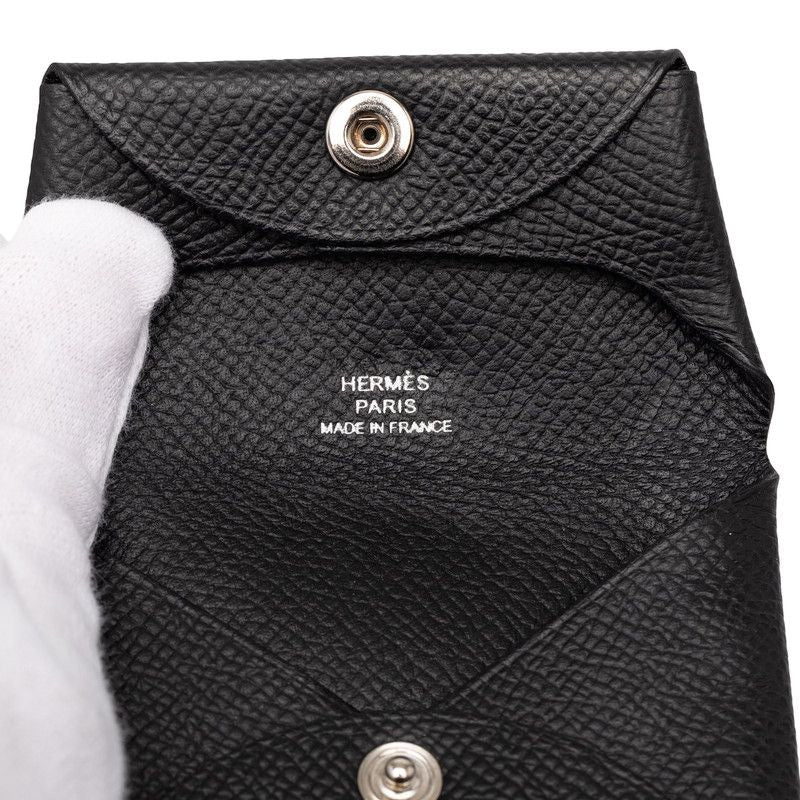 Hermes Bastia Coin Purse Black Veau Epsom