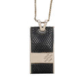 Louis Vuitton Damier Graphite Pendentif Soho Noir Black Metal Necklace