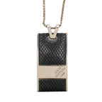 Louis Vuitton Damier Graphite Pendentif Soho Noir Black Metal Necklace