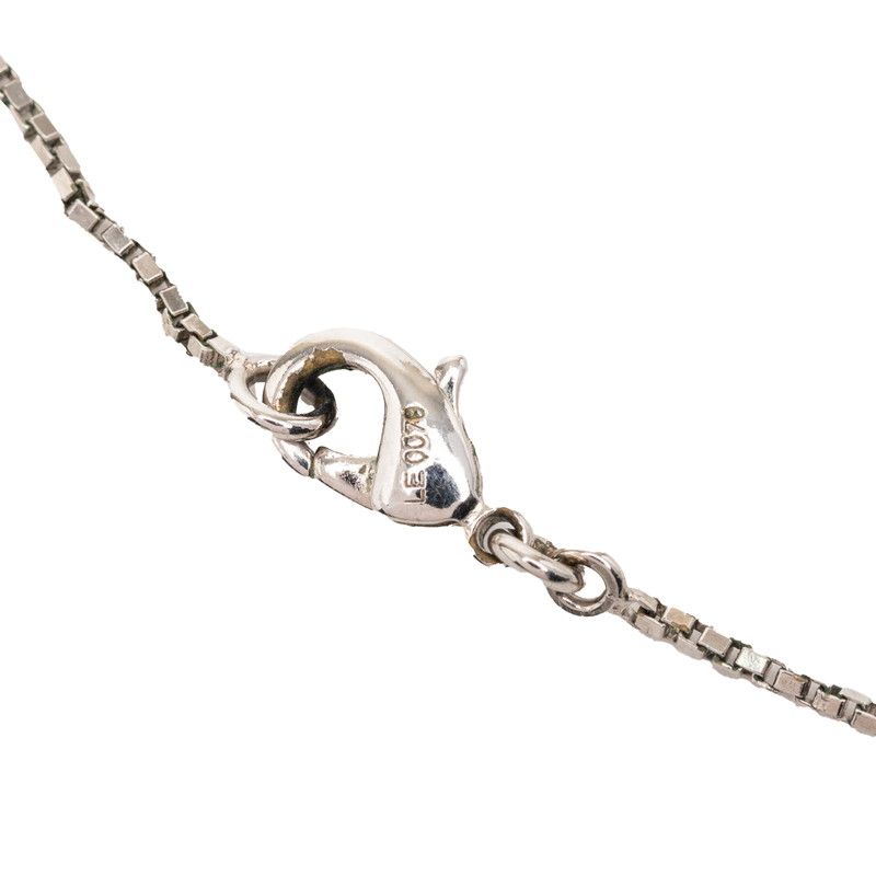 Louis Vuitton Damier Graphite Pendentif Soho Noir Black Metal Necklace