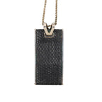 Louis Vuitton Damier Graphite Pendentif Soho Noir Black Metal Necklace