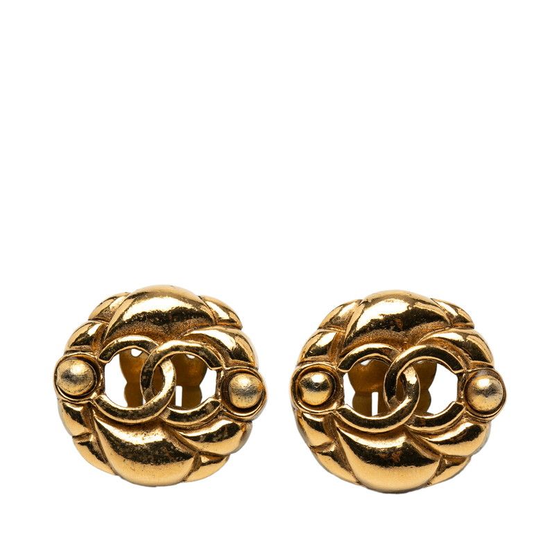 Chanel Vintage CC Logo Gold Plated Ring