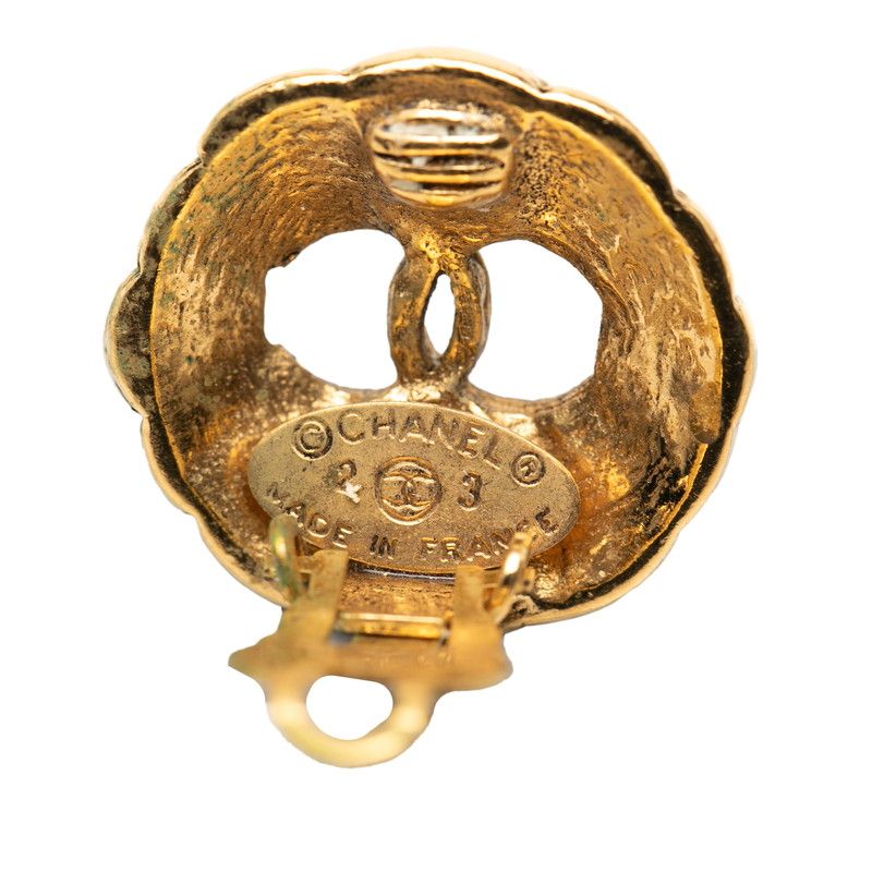 Chanel Vintage CC Logo Gold Plated Ring